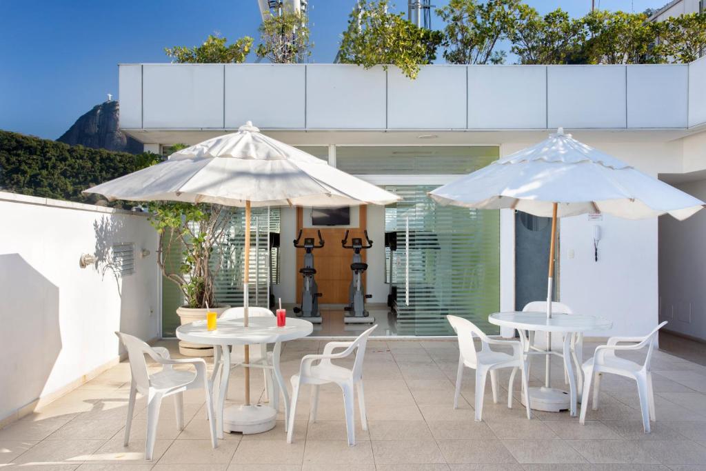 Um pátio ou outra área exterior em Hotel Atlântico Copacabana