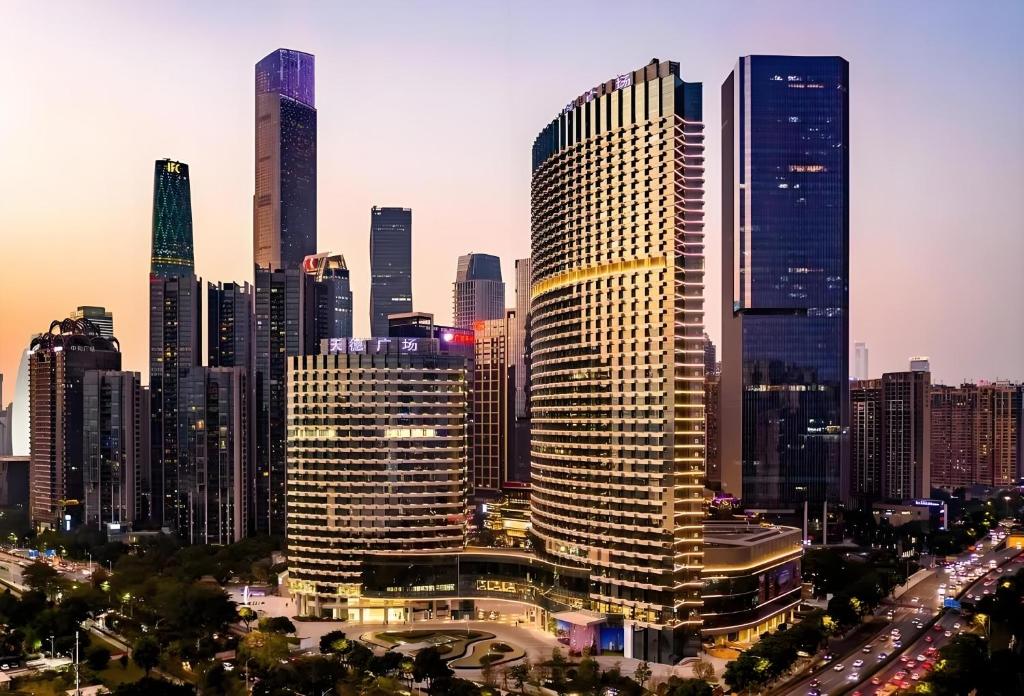 Vedere generală la Guangzhou sau o vedere a orașului de la acest aparthotel