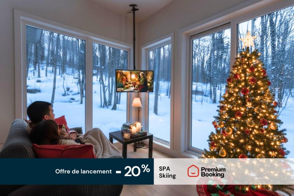 Posezení v ubytování Prime Hill Cozy Mini Chalet Private Spa & Ski