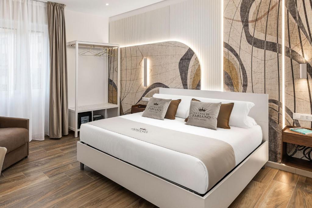 Giường trong phòng chung tại La Casa di Fabiano - Self Check-in