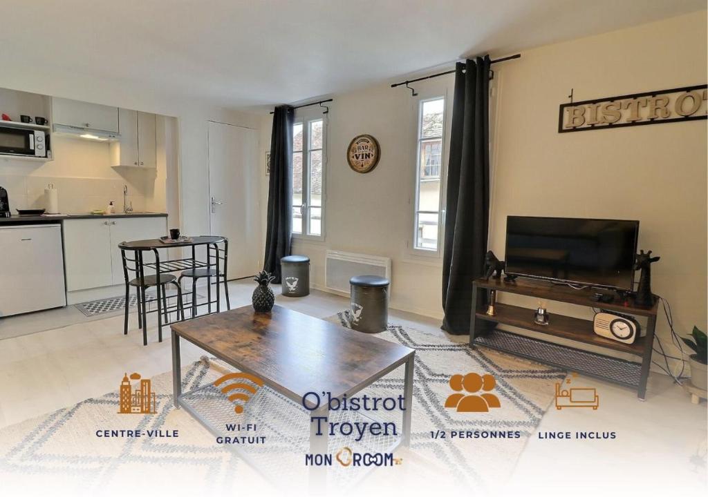 Η κουζίνα ή μικρή κουζίνα στο O'bistrot Troyen - charme secteur piéton Mon Groom