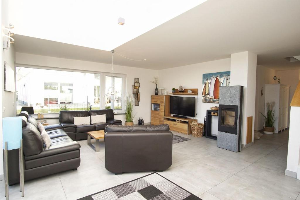 Et opholdsområde på Villa Kristall