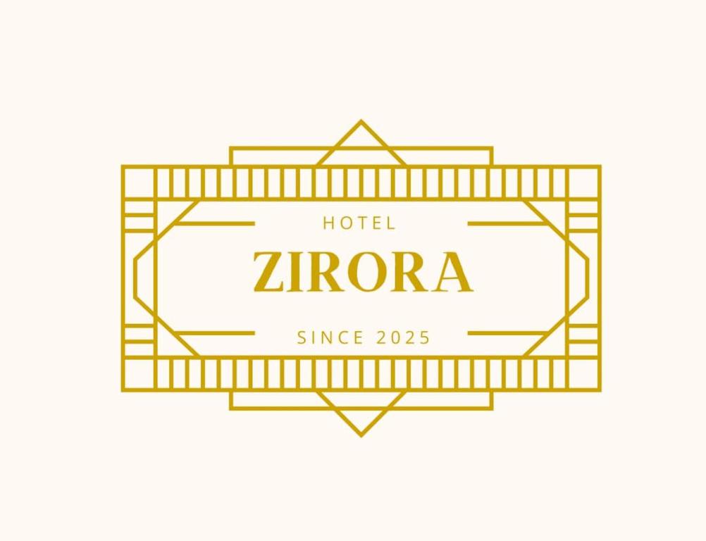 Un cartel para un hotel zorizona con una etiqueta en Hotel Zirora, en Ziro