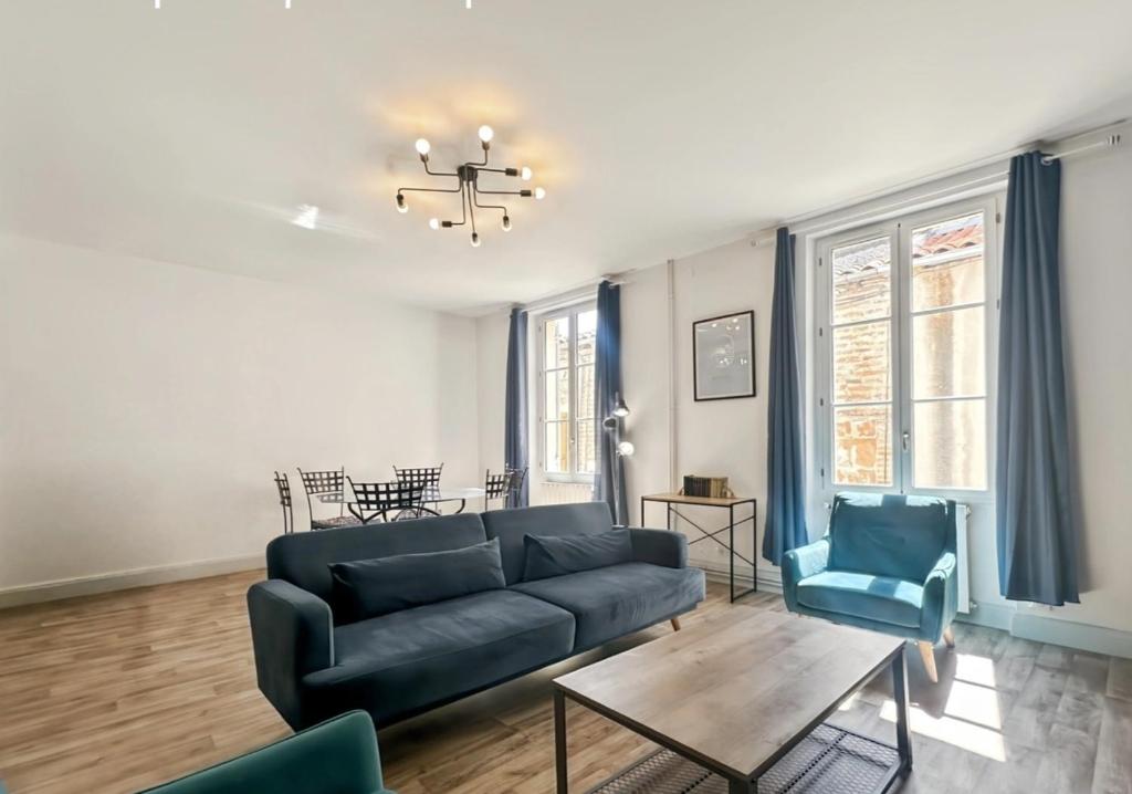 Χώρος καθιστικού στο Le logis des Jacobins 125m2