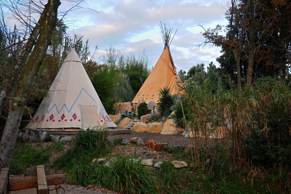 Сад в Tipi Indien au Far west