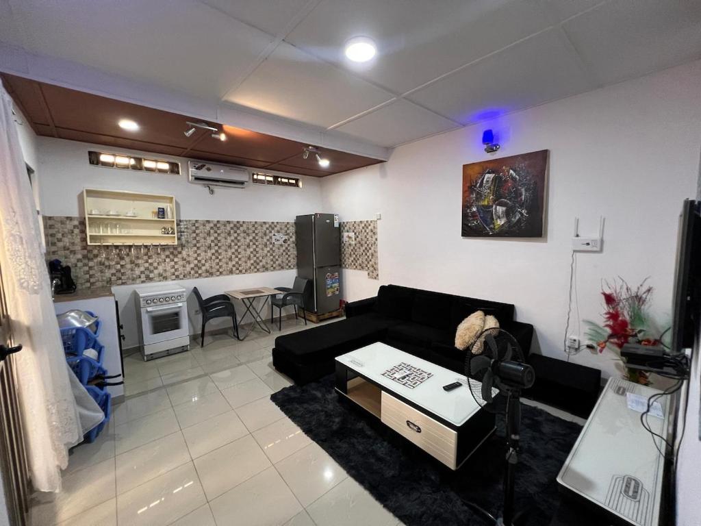 Et opholdsområde på Cool and Cosy Stay