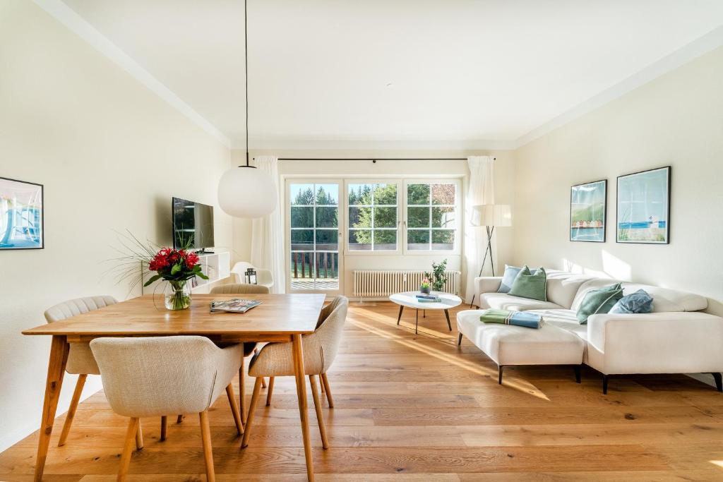 Posezení v ubytování Ferienwohnung Waldglück