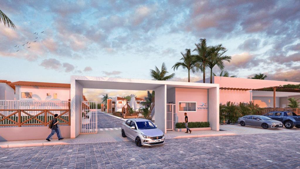 Bygningen som feriehuset ligger i