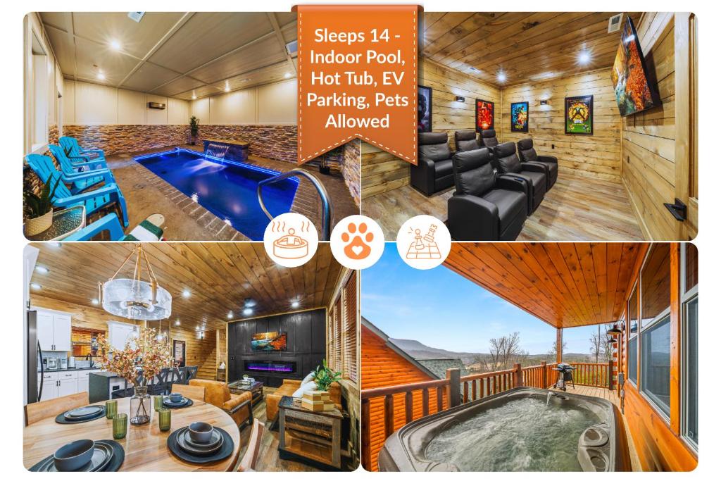 Φωτογραφία από το άλμπουμ του Cozy Cabin in Smokies- Sleeps 14, Indoor Pool, Hot Tub, Game Room, Pets Welcome σε Pigeon Forge