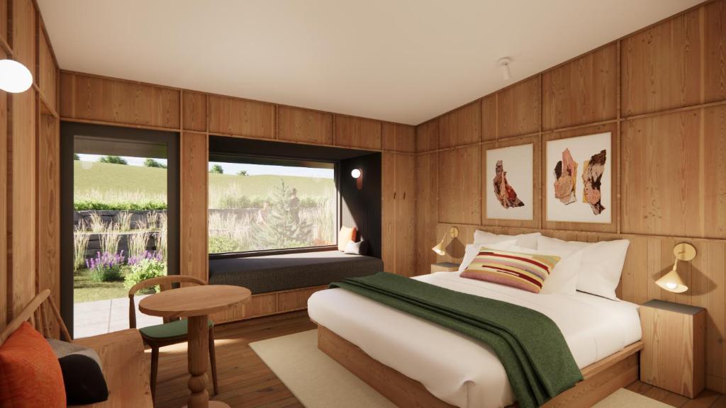 Ένα ή περισσότερα κρεβάτια σε δωμάτιο στο Beatnik Hotel