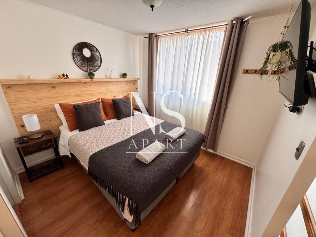 Postel nebo postele na pokoji v ubytování NORTH SUITE - Central Departamento 1 Habitación - A pasos del Mall Plaza - Estacionamiento Privado