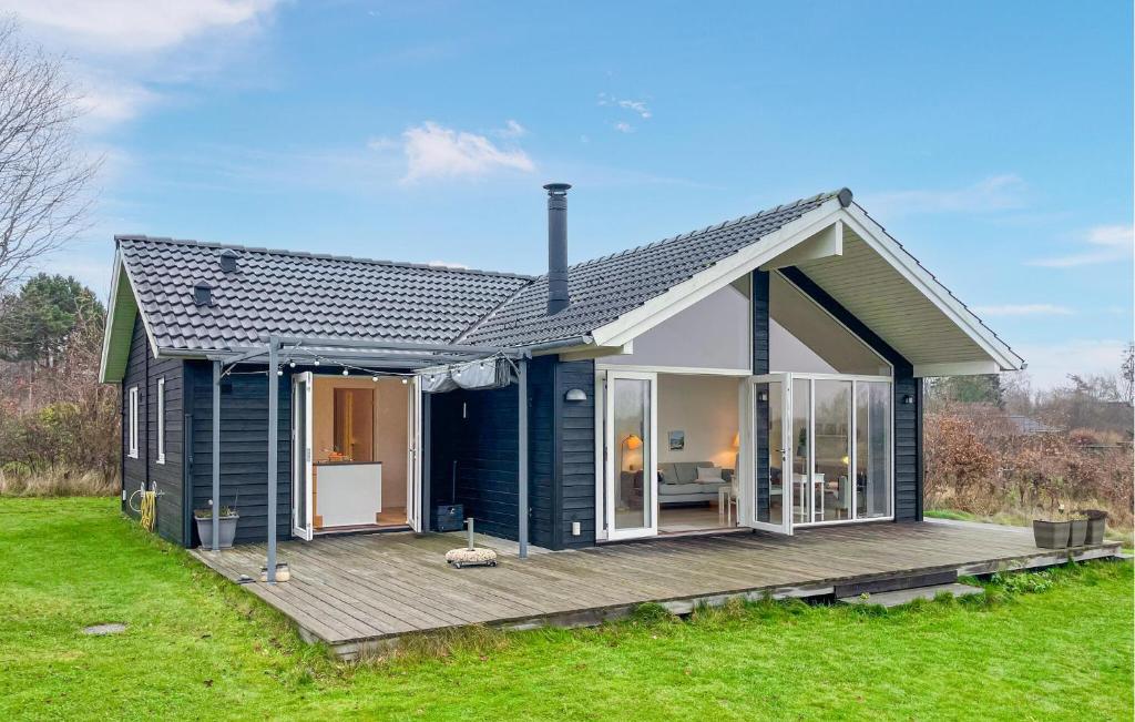 Bygningen som feriehuset ligger i