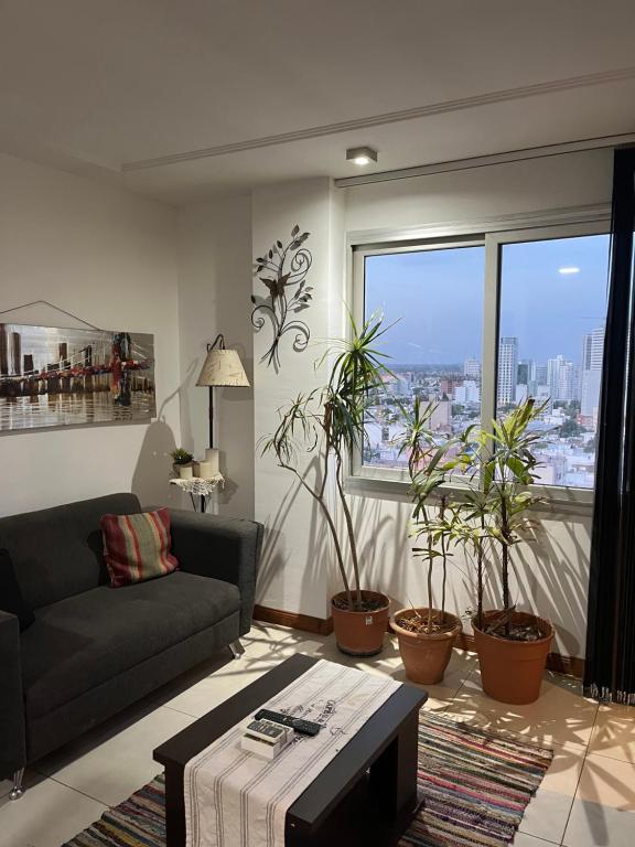 Χώρος καθιστικού στο Lujoso y amplio departamento en alquiler