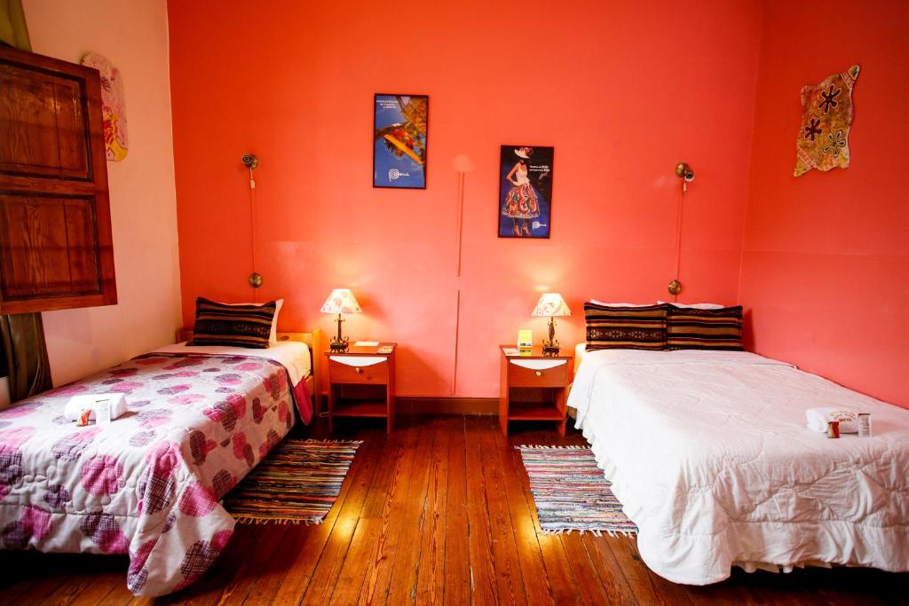 Cama o camas de una habitación en Lima Wari Hotel Boutique