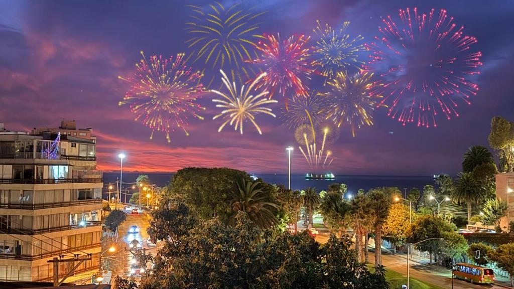 Nespecifikovaný výhled na destinaci Viña del Mar nebo výhled na město při pohledu z hotelu