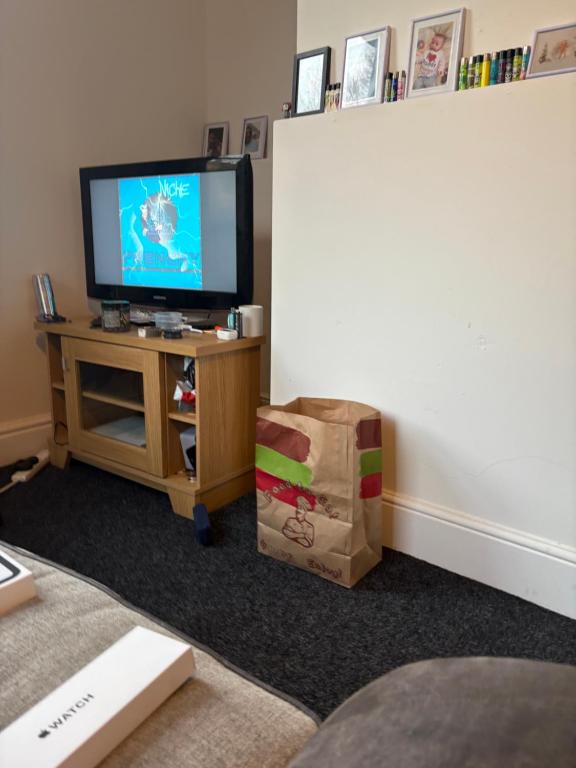 Et tv og/eller underholdning på Nice flat tv and WiFi town centre