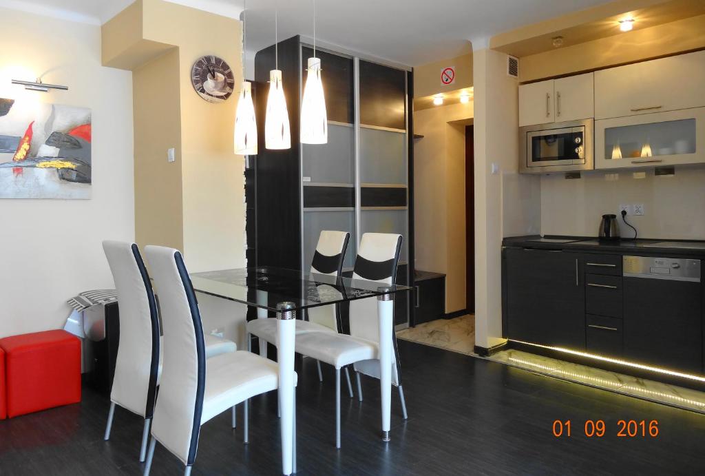 Kuchyňa alebo kuchynka v ubytovaní Apartament Kryształowy