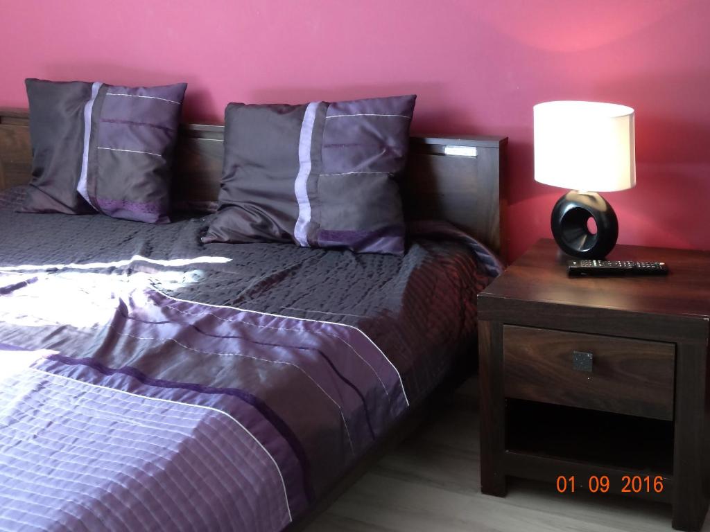 Posteľ alebo postele v izbe v ubytovaní Apartament Kryształowy