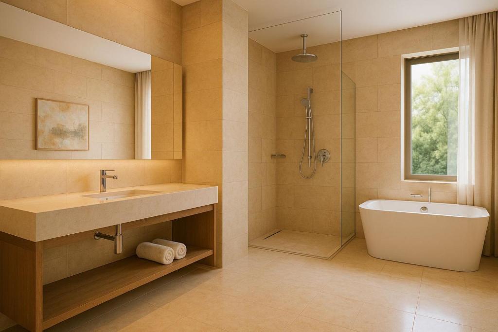 Koupelna v ubytování Wormse Suite