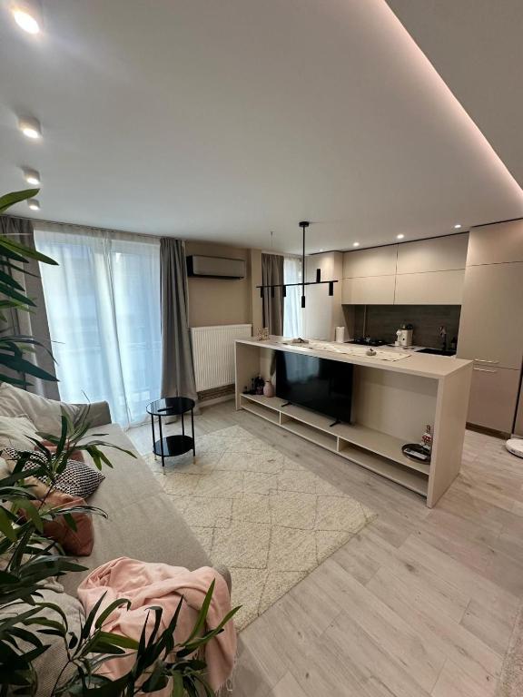 Køkken eller tekøkken på Central Apartment