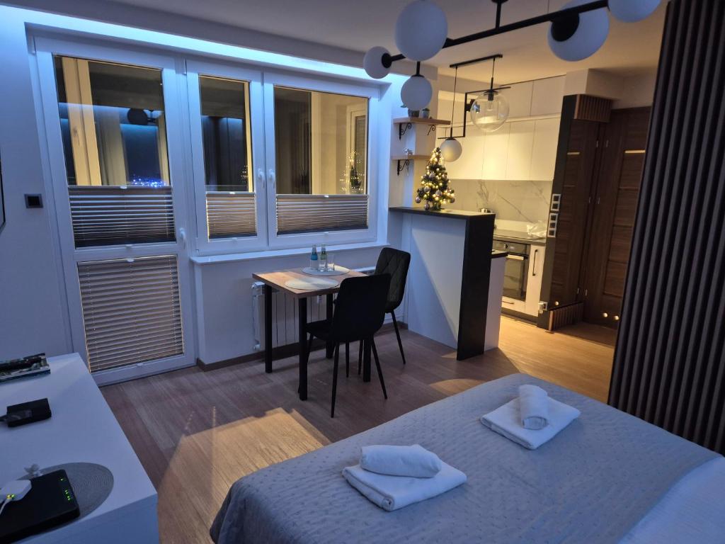 Postel nebo postele na pokoji v ubytování OffWysowa