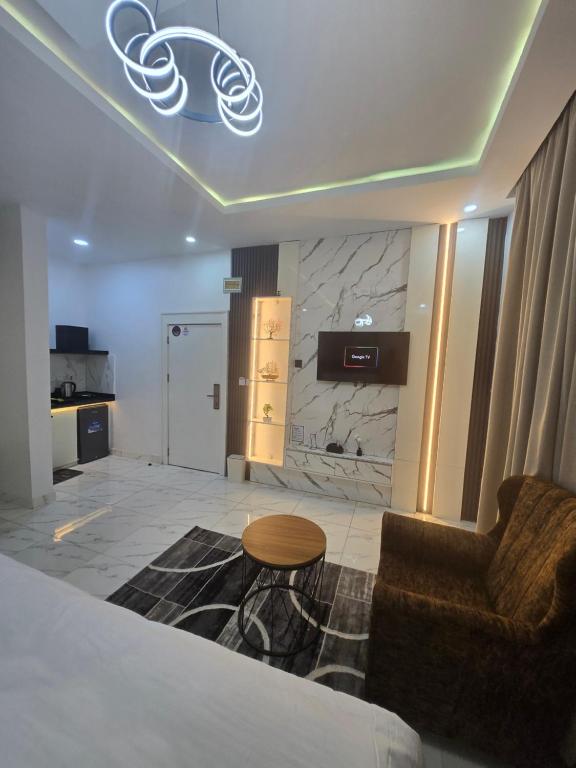 Kuchyň nebo kuchyňský kout v ubytování The White Residence, Jabi, Abuja