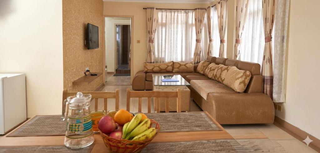 Posezení v ubytování 1 Bedroom Penthouse