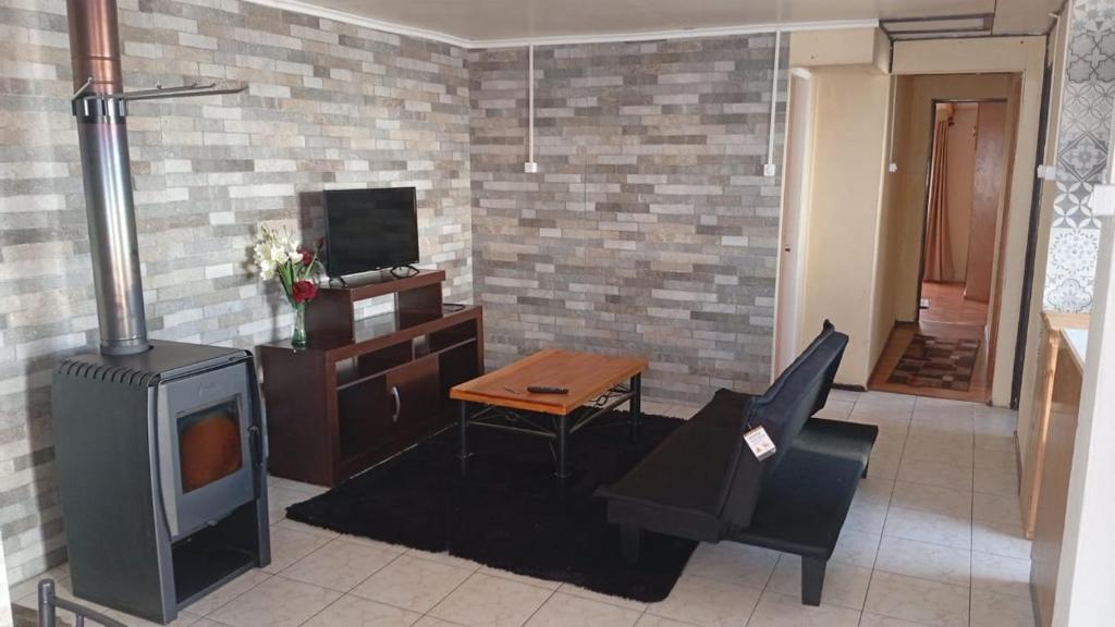 TV a/nebo společenská místnost v ubytování Ribera