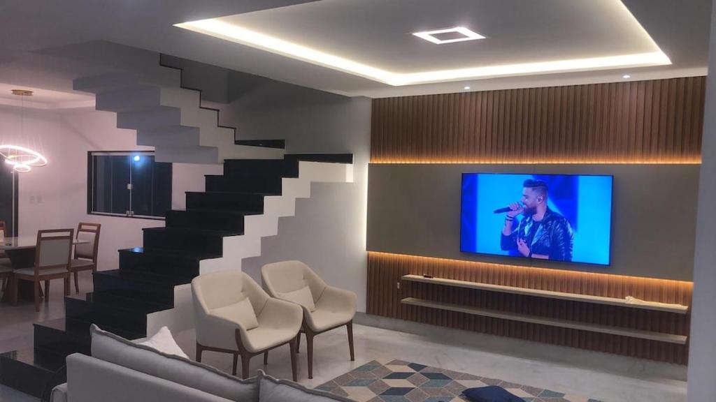 TV/trung tâm giải trí tại Casa em Guarapari