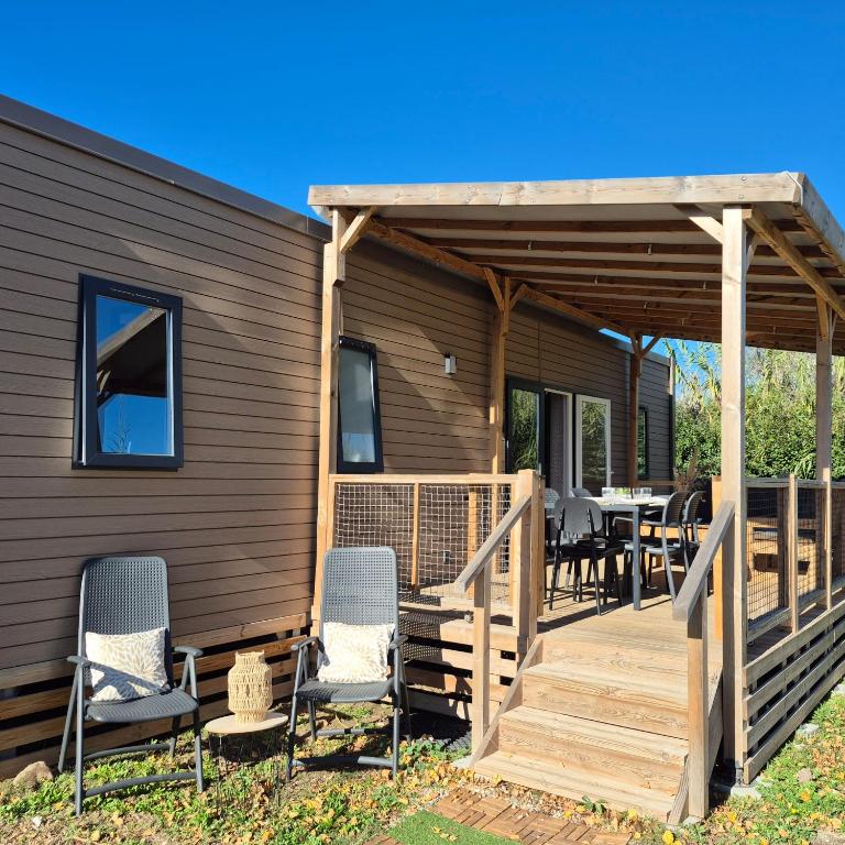 L'Eden Mobil Home 6 Personnes - Plage à 200m - Parc Aquatique - Camping 5 étoiles Les Dunes