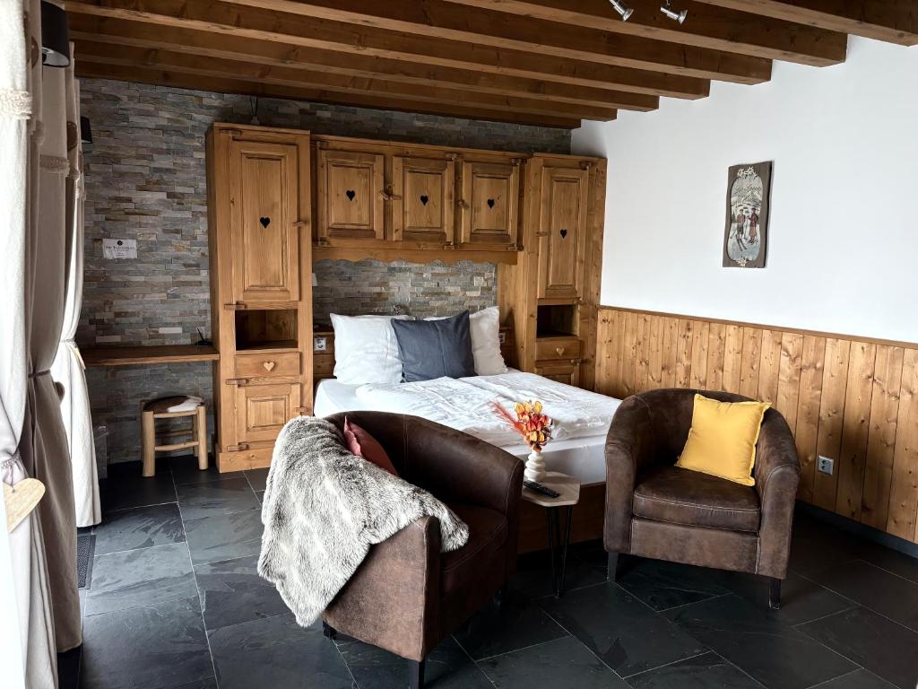 Postel nebo postele na pokoji v ubytování De Blockhut