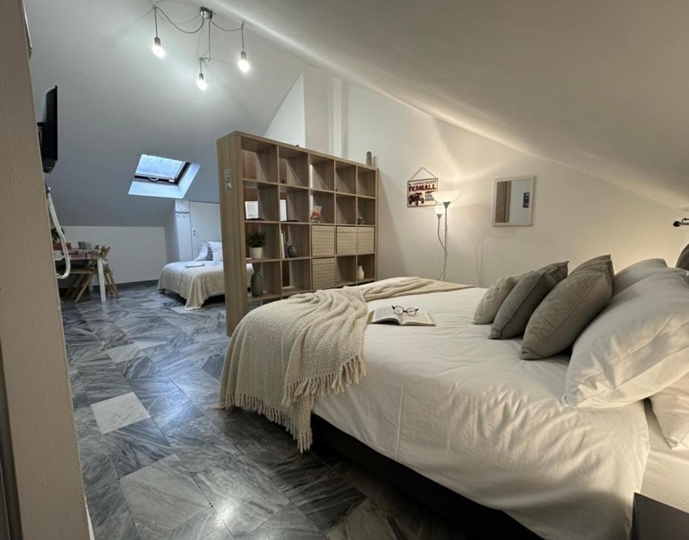 Postel nebo postele na pokoji v ubytování Tommy's Home-Allianz Stadium, Parco Dora