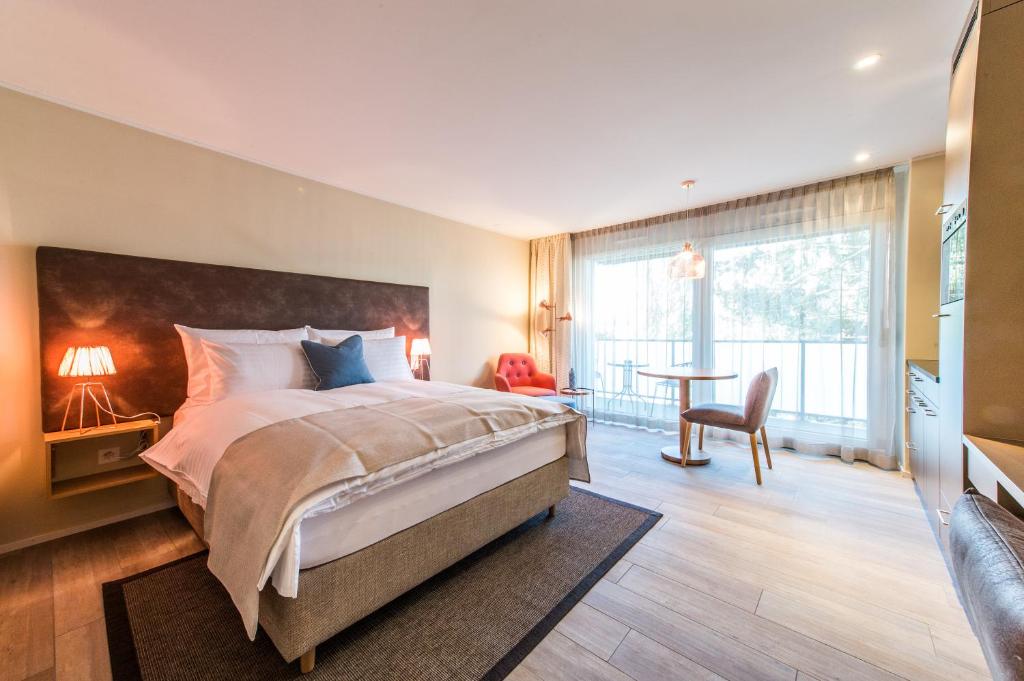 Ένα ή περισσότερα κρεβάτια σε δωμάτιο στο Hotel My Way Zürich Wallisellen