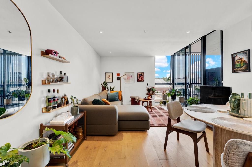 Et opholdsområde på Stylish Inner City Apartment