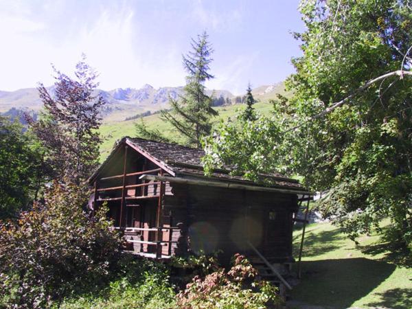 a small house in the middle of a field at Mazot de l' Arche de Noé in Verbier