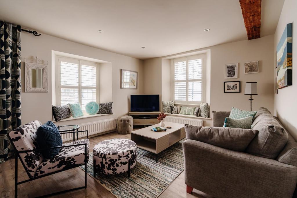 Et opholdsområde på Gable End, Luxury Apartment, Central Ambleside