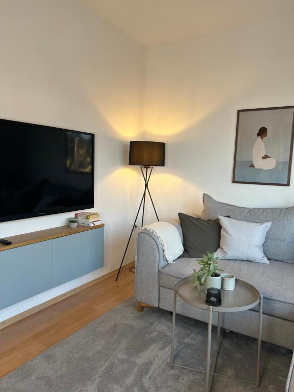 TV/trung tâm giải trí tại Eröffnungspreise !!! Zentrales Apartment in Bad Zwischenahn