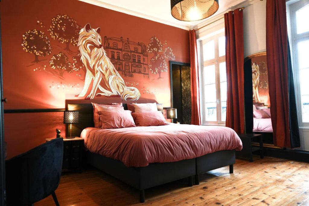 Postel nebo postele na pokoji v ubytování Domaine des Monts de la Baie