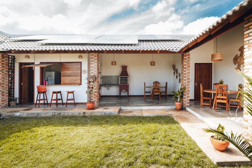 Bygningen som feriehuset ligger i