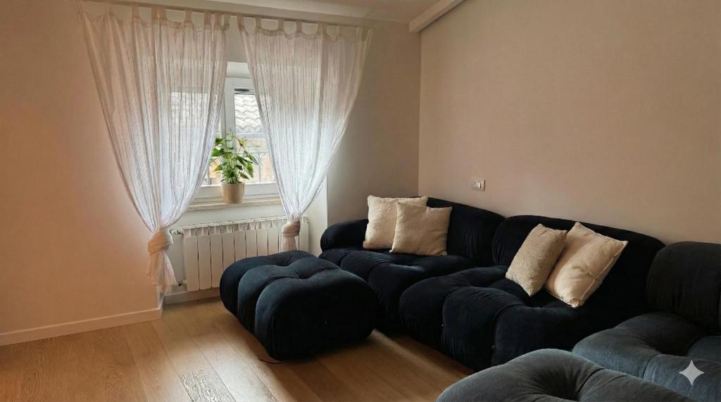 Et opholdsområde på Riflesso - deluxe apartment - super central - only real beds - wifi airco TV65