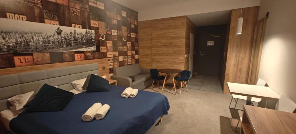 Posezení v ubytování Apartament Czarna Góra Blue