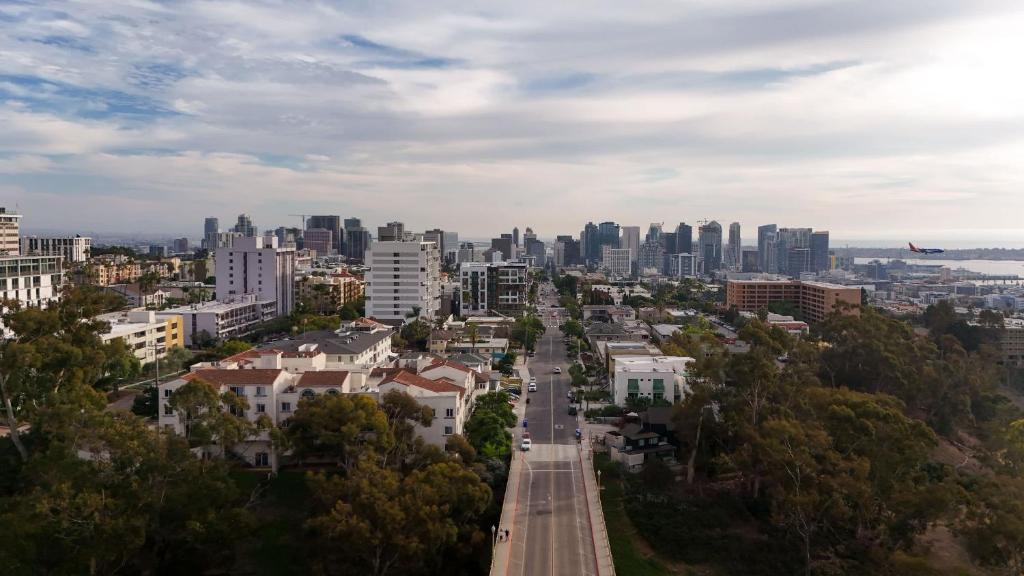 Udsigt til San Diego eller udsigt til byen taget fra lejligheden