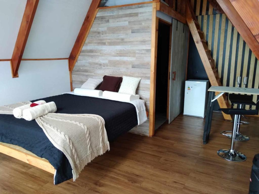 En eller flere senge i et værelse på The River lodge Valdivia