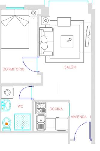 Plán poschodí v ubytovaní APARTAMENTOS VIALIA SOL y PLAYA