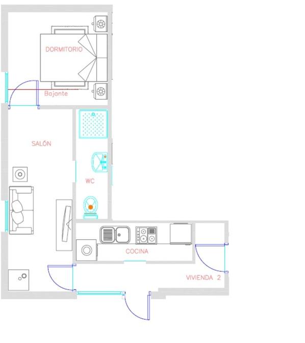 Plán poschodí v ubytovaní APARTAMENTOS VIALIA SOL y PLAYA