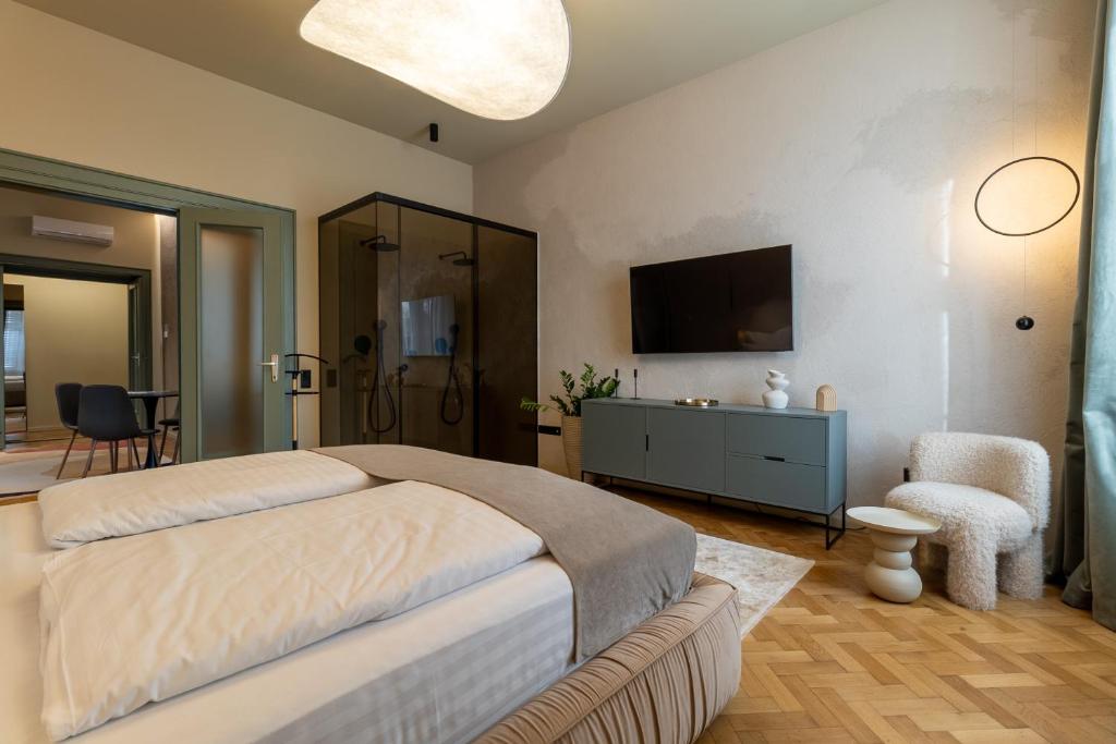 En eller flere senge i et værelse på The Rabbit Citadel