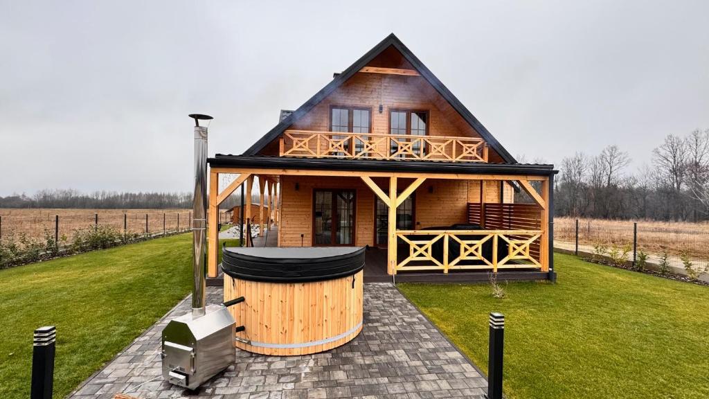 Bygningen som feriehuset ligger i