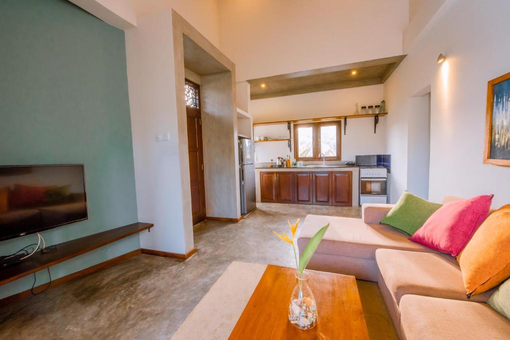 O zonă de relaxare la Sithagi Villa Unawatuna