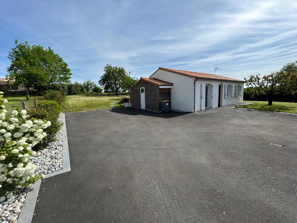 Bygningen som feriehuset ligger i