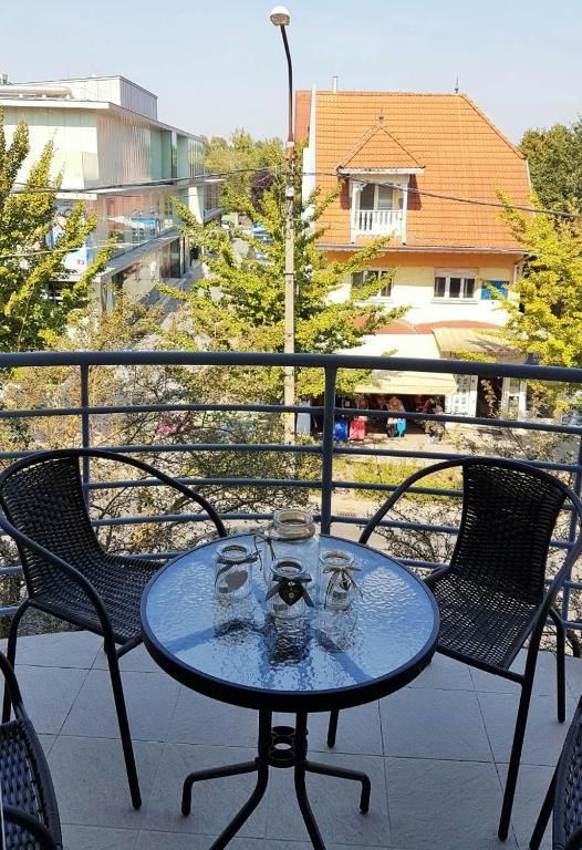 Balkón alebo terasa v ubytovaní Best Hévíz Apartman